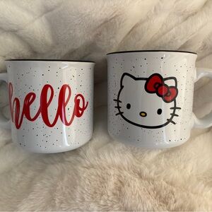 Hello Kitty White and Red Mugs